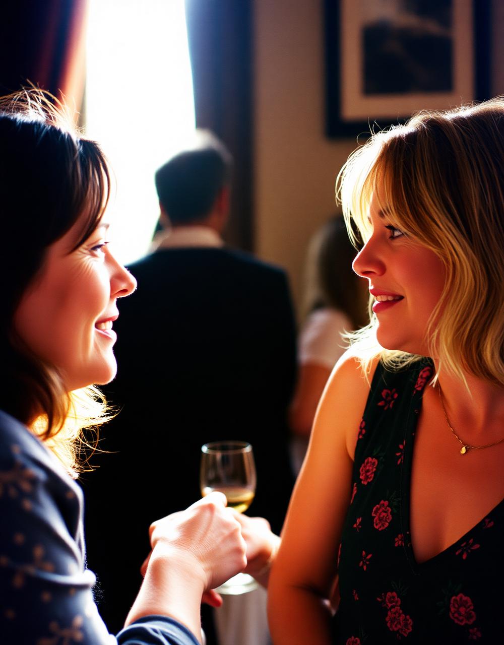 Two members in conversation